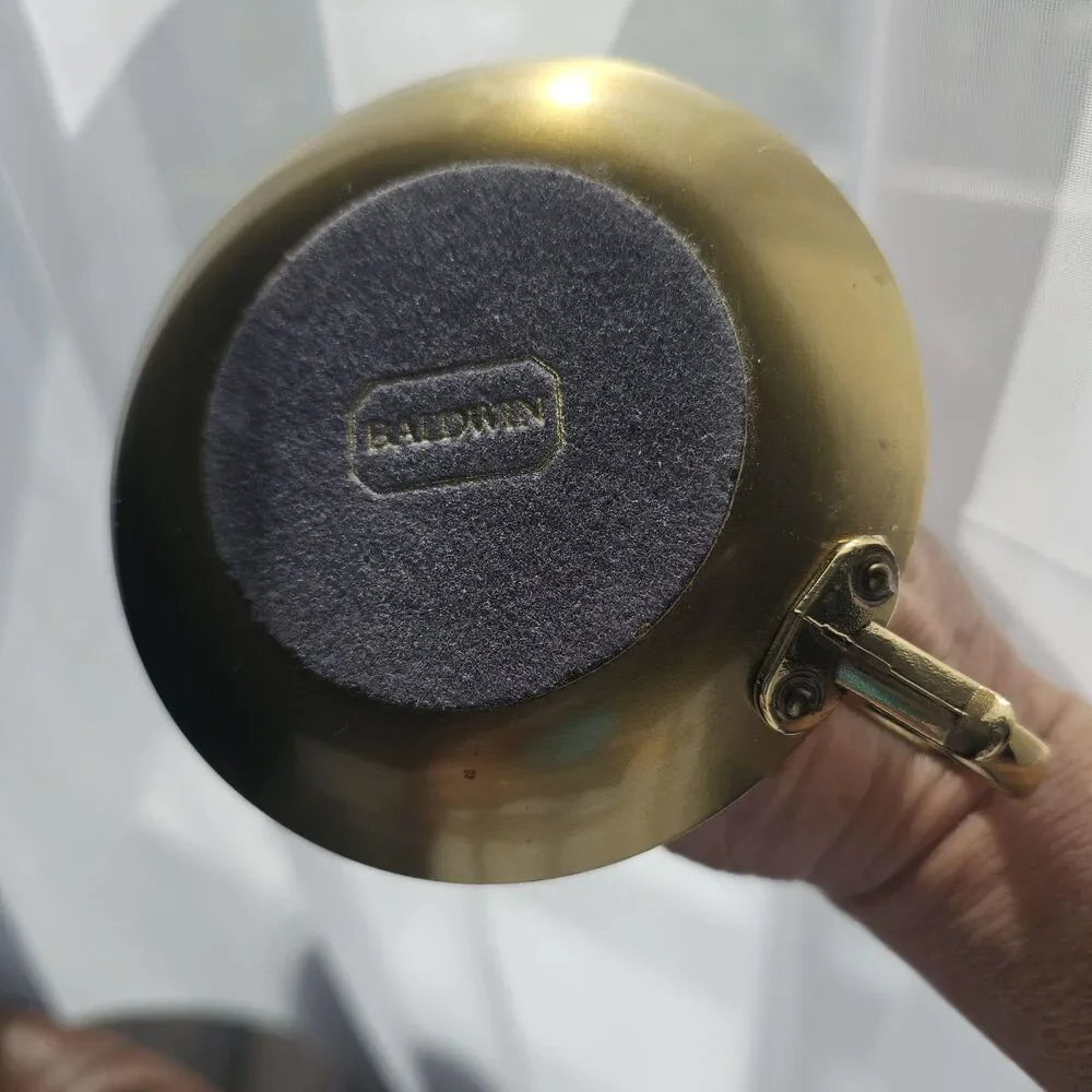 Vintage Baldwin Solid Brass Chamberstick Holder | Taper Candle Stick with Ring
